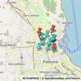 Mappa Via Riccardo Zandonai, 90144 Palermo PA, Italia (1.24733)