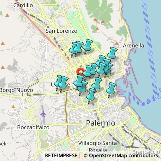Mappa Via Riccardo Zandonai, 90144 Palermo PA, Italia (1.26235)