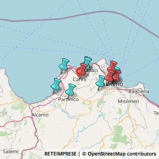 Mappa Via Giuseppe Verdi, 90044 Carini PA, Italia (11.05769)