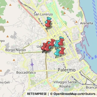 Mappa Via Riccardo da S. Germano, 90145 Palermo PA, Italia (1.0825)