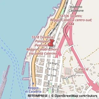 Mappa Via Nazionale Pentimele, 205, 89122 Reggio di Calabria, Reggio di Calabria (Calabria)
