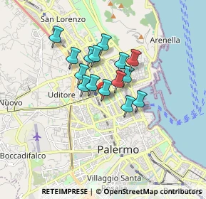 Mappa Via Tommaso Angelini, 90141 Palermo PA, Italia (1.29867)