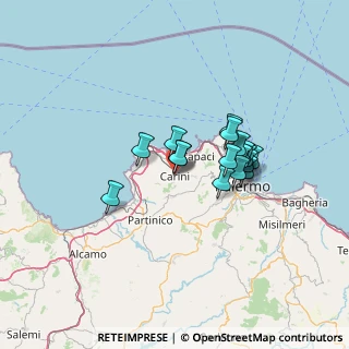 Mappa Via Municipio, 90044 Carini PA, Italia (11.11412)