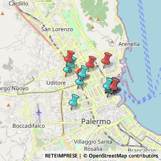 Mappa Palermo, 90125 Palermo PA, Italia (1.35714)