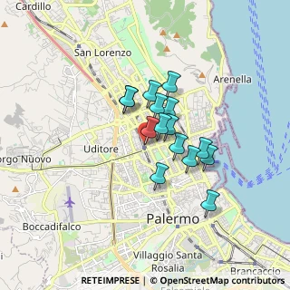 Mappa Palermo, 90125 Palermo PA, Italia (1.30667)