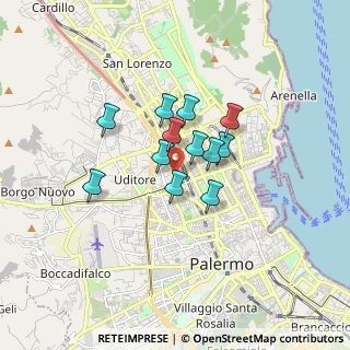 Mappa Via Arturo Toscanini, 90144 Palermo PA, Italia (1.25083)