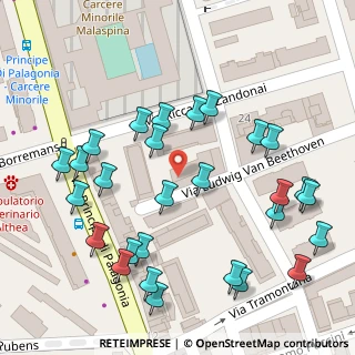 Mappa Via Ludwig Van Beethoven, 90144 Palermo PA, Italia (0.075)