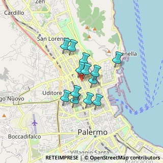 Mappa Via Gabriele D'Annunzio, 90144 Palermo PA, Italia (1.27154)