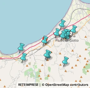 Mappa Via Stazione, 98050 Terme Vigliatore ME, Italia (3.86571)