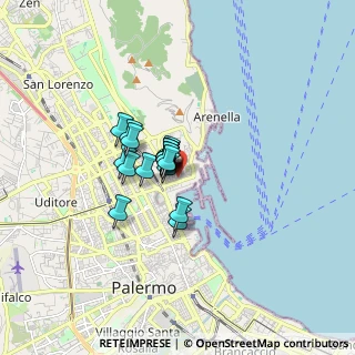 Mappa Via Amilcare Barca, 90124 Palermo PA, Italia (1.01889)