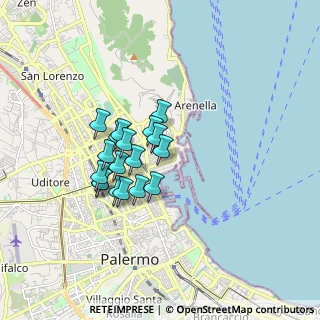 Mappa Via Amilcare Barca, 90124 Palermo PA, Italia (1.43556)