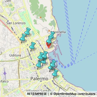 Mappa Via Amilcare Barca, 90124 Palermo PA, Italia (1.895)