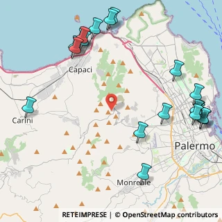 Mappa Via Belvedere, 90135 Bellolampo PA, Italia (6.4795)