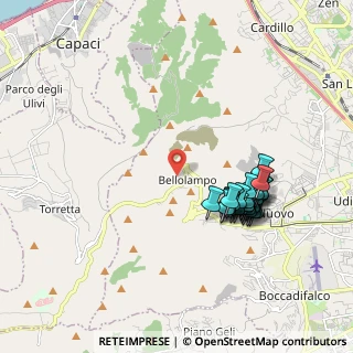 Mappa Via Belvedere, 90135 Bellolampo PA, Italia (2.084)