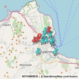 Mappa 90145 Palermo PA, 90145 Palermo PA, Italia (2.43333)