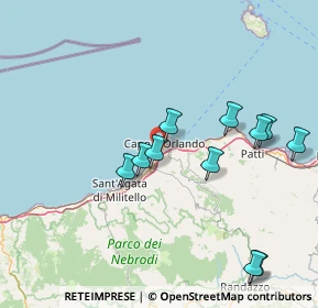 Mappa SP 148, 98071 Capo d'Orlando ME (17.55455)