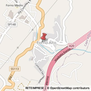 Mappa Contrada Forno Alto, 58, 98071 Capo d'Orlando, Messina (Sicilia)