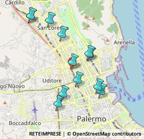 Mappa Via Pietro Ruzzolone, 90144 Palermo PA, Italia (2.07917)