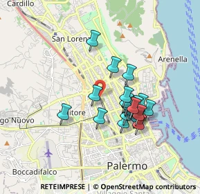 Mappa Via Pietro Ruzzolone, 90144 Palermo PA, Italia (1.6005)
