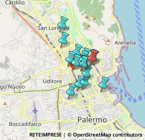 Mappa Via Pietro Ruzzolone, 90144 Palermo PA, Italia (1.06313)