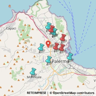 Mappa Via Vincenzo Marchesano, 90145 Palermo PA, Italia (3.15)