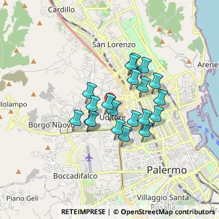 Mappa Via Vincenzo Marchesano, 90145 Palermo PA, Italia (1.495)