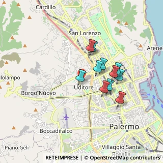 Mappa Via Vincenzo Marchesano, 90145 Palermo PA, Italia (1.55727)