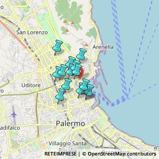 Mappa Via Dell' Arsenale, 90100 Palermo PA, Italia (1.13714)