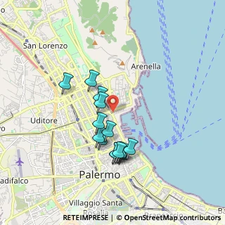 Mappa Via Dell' Arsenale, 90100 Palermo PA, Italia (1.73857)