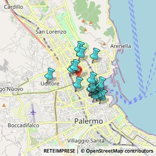 Mappa Via Mario Rapisardi, 90142 Palermo PA, Italia (1.30625)