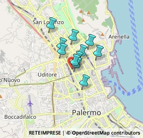 Mappa Via Salvatore Marchesi, 90144 Palermo PA, Italia (1.09727)