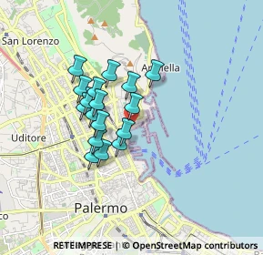 Mappa Banchina Puntone, 90133 Palermo PA, Italia (1.42824)