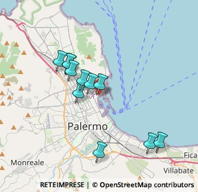 Mappa Banchina Puntone, 90133 Palermo PA, Italia (3.54364)