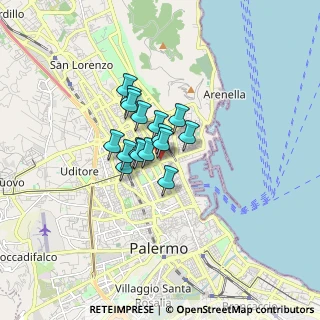 Mappa Via Duca della Verdura, 90142 Palermo PA, Italia (1.00938)