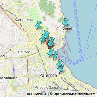 Mappa Via Duca della Verdura, 90142 Palermo PA, Italia (1.23667)