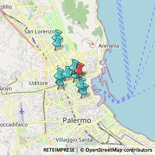 Mappa Via Duca della Verdura, 90142 Palermo PA, Italia (1.07909)