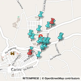 Mappa Via Campo Sportivo, 90044 Carini PA, Italia (0.187)