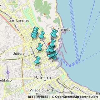 Mappa Via Dell' Arsenale, 90133 Palermo PA, Italia (1.15)