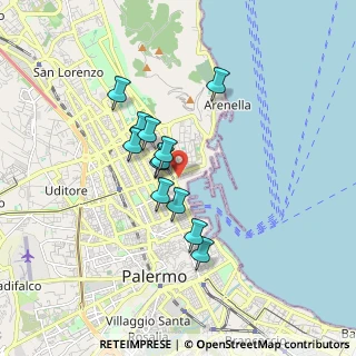 Mappa Via Dell' Arsenale, 90133 Palermo PA, Italia (1.45667)