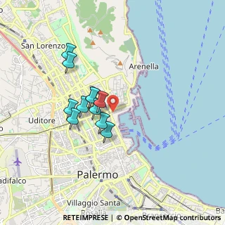 Mappa Via Dell' Arsenale, 90133 Palermo PA, Italia (1.54)