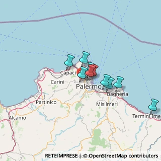 Mappa Via Giacinto Calandrucci, 90145 Palermo PA, Italia (25.36)