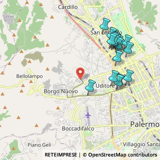 Mappa Via Giacinto Calandrucci, 90145 Palermo PA, Italia (2.585)