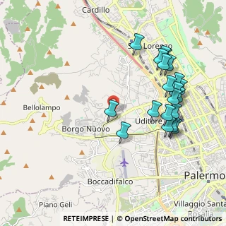 Mappa Via Giacinto Calandrucci, 90145 Palermo PA, Italia (2.3675)