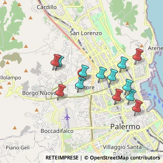 Mappa Via Giacomo Aricò, 90145 Palermo PA, Italia (2.01692)