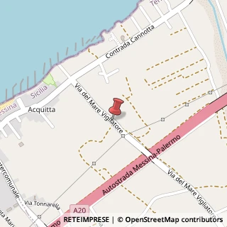 Mappa Via del Mare Acquitta, 98050 Terme Vigliatore ME, Italia, 98050 Terme Vigliatore, Messina (Sicilia)