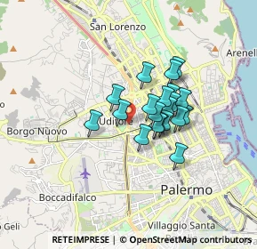Mappa 90145 Palermo PA, Italia (1.2615)