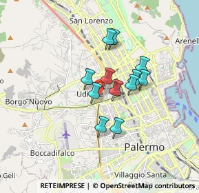 Mappa 90145 Palermo PA, Italia (1.35917)