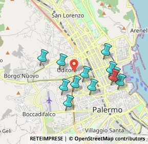 Mappa 90145 Palermo PA, Italia (1.82333)