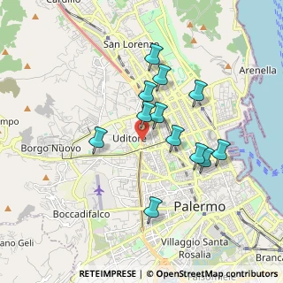 Mappa 90145 Palermo PA, Italia (1.73667)