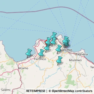 Mappa Via Gurrino, 90044 Carini PA, Italia (10.54273)